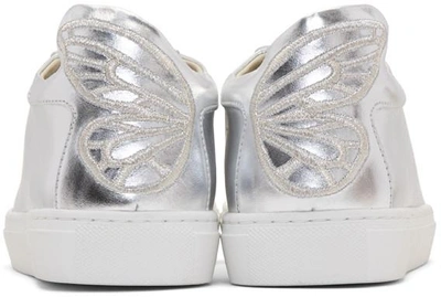 Shop Sophia Webster Silver Metallic Bibi Butterfly Sneakers
