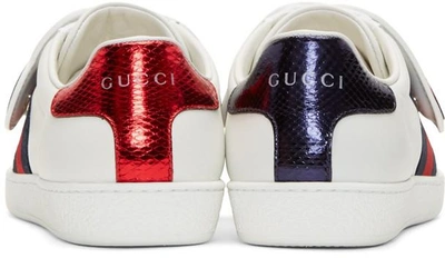 Shop Gucci White 'blind For Love' Ace Sneakers