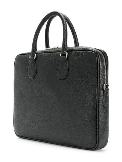 Shop Bally Laptop Bag With  Stripe Trim In Black