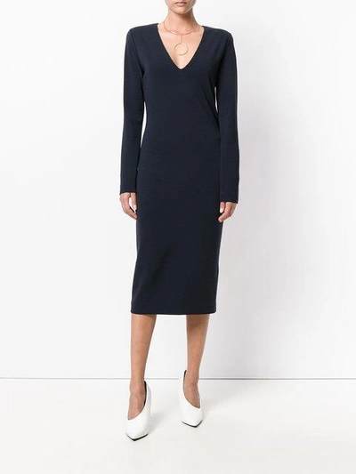 Shop Dsquared2 Fitted Dress In Blue