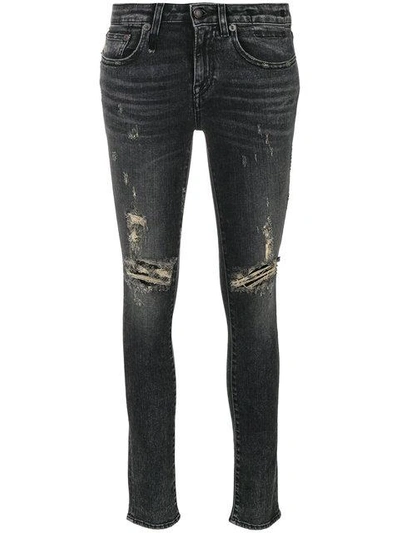 Shop R13 Skinny Distressed Jeans - Grey