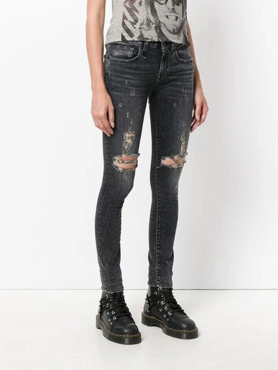 Shop R13 Skinny Distressed Jeans - Grey