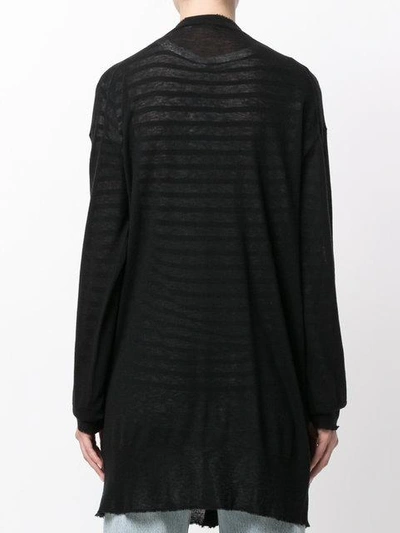 Shop Alexander Wang T T By Alexander Wang Longline Cardigan - Black