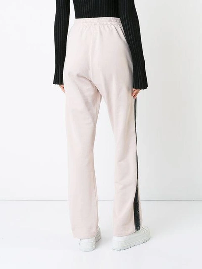 Shop Mm6 Maison Margiela Side Strip Track Pants In Pink