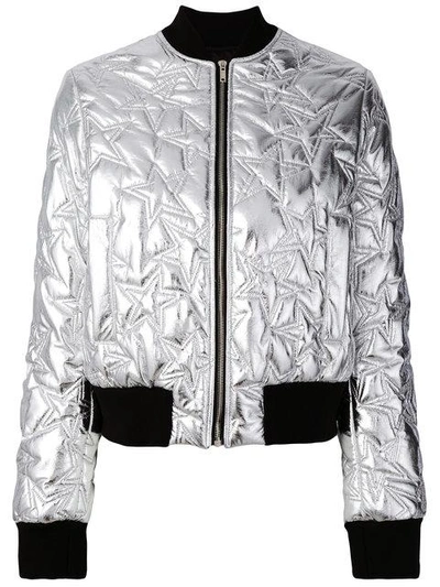 Shop Msgm - Star Quilted Bomber Jacket