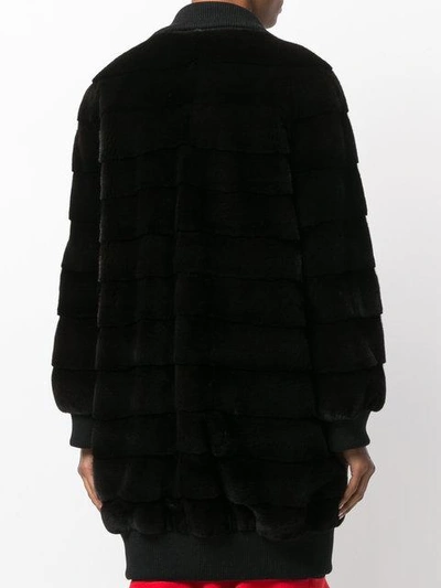 Shop Liska Zipped Panelled Coat - Black