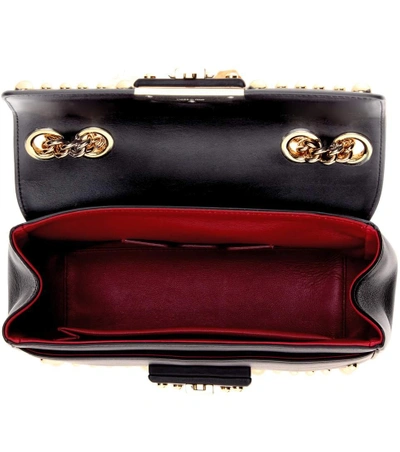 Shop Dolce & Gabbana Lucia Leather Shoulder Bag In Eero