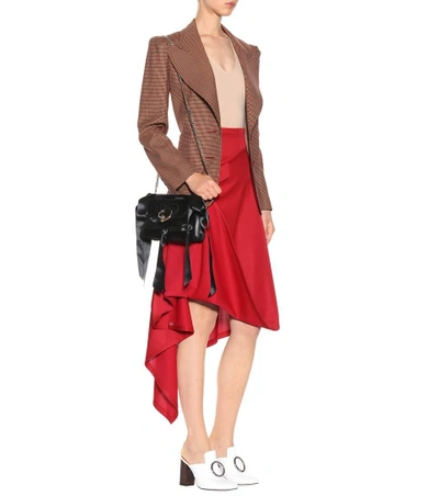 Shop Jw Anderson Pierce Mini Velvet Crossbody Bag In Llack