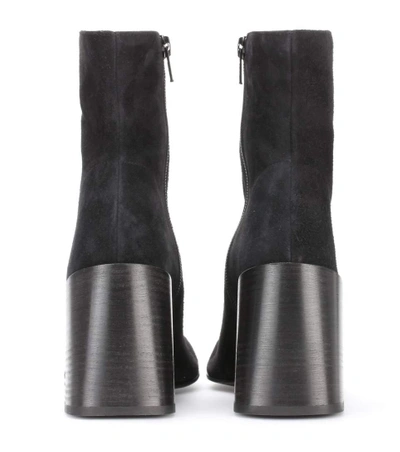 Shop Acne Studios Saul Reverse Suede Ankle Boots In Black