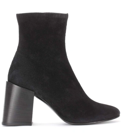 Shop Acne Studios Saul Reverse Suede Ankle Boots In Black