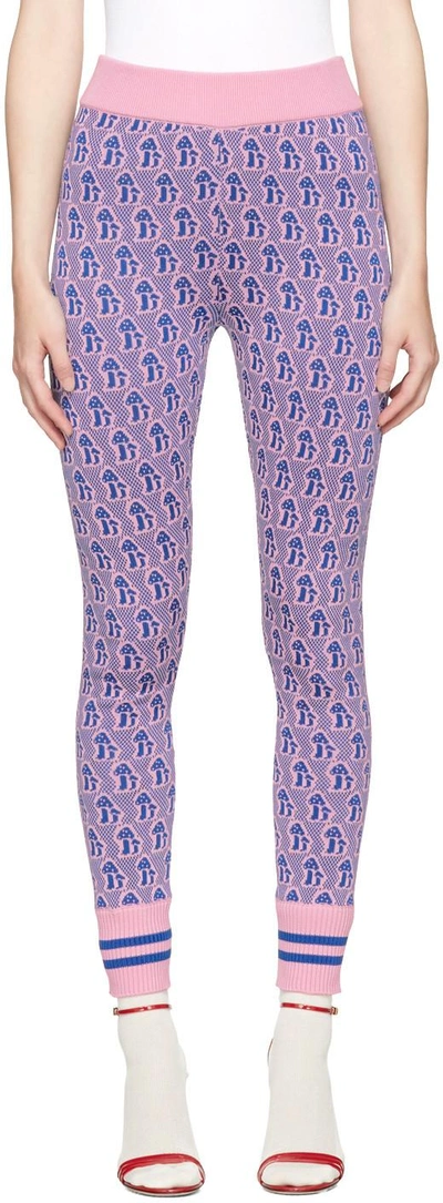 Shop Gucci Pink & Blue Mushroom Leggings