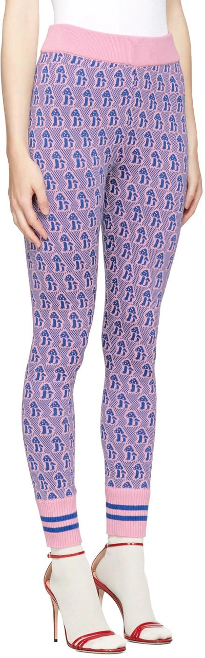 Shop Gucci Pink & Blue Mushroom Leggings