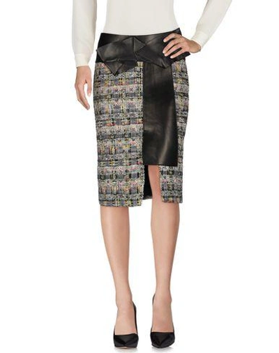 Alexander Mcqueen Midi Skirts In Black