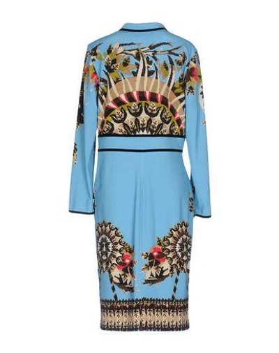 Shop Roberto Cavalli Knee-length Dresses In Sky Blue