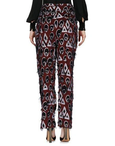 Shop Chloé Woman Pants Burgundy Size 2 Viscose, Polyester, Cotton, Acetate, Silk In Red