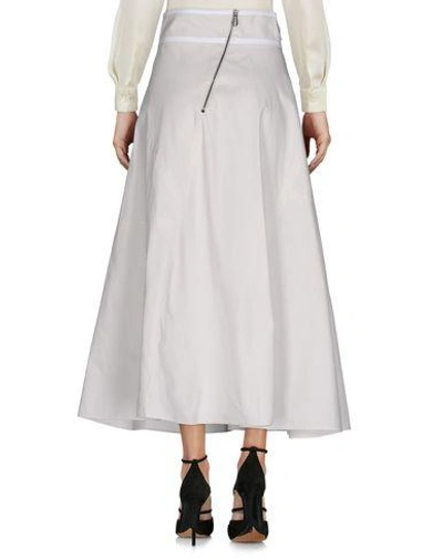 Shop Bottega Veneta 3/4 Length Skirt In Light Grey