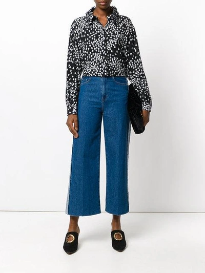 Shop Red Valentino Wide-legged Cropped Jeans