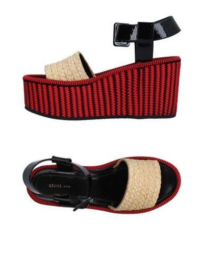 Celine Sandals In Beige | ModeSens