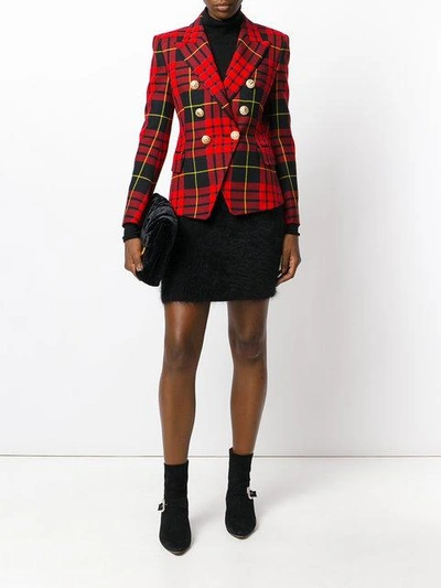 Shop Balmain Knitted Mini Skirt - Black