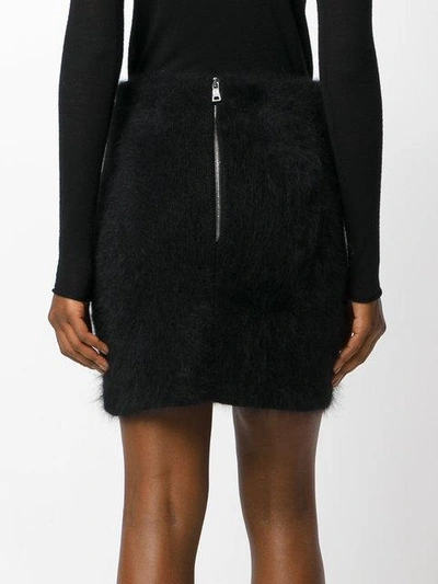 Shop Balmain Knitted Mini Skirt - Black