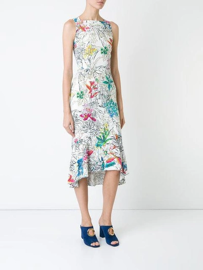 Shop Peter Pilotto Sleeveless Floral Print Dress