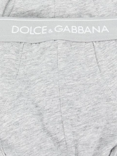 Shop Dolce & Gabbana Logo Brief Set - Grey