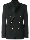 BALMAIN BALMAIN DOUBLE-BREASTED BIB BLAZER - BLACK,W7H7022T59912202037