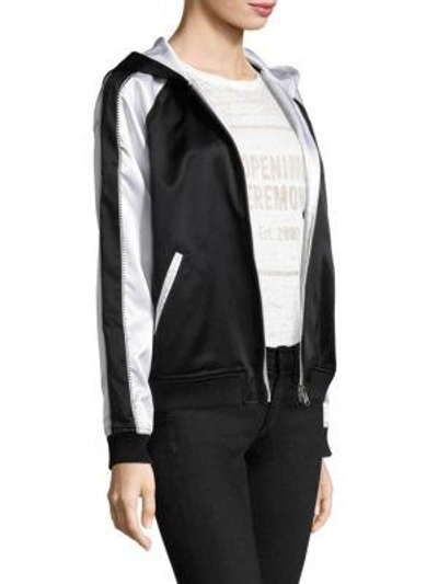 Shop Opening Ceremony Torch Reversible Silk Track Jacket In Black