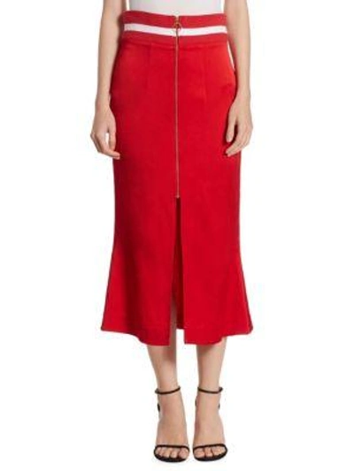 Shop Maggie Marilyn Focus On The Midi Good Skirt In Red