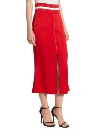 Shop Maggie Marilyn Focus On The Midi Good Skirt In Red