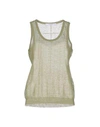 Givenchy Tank Tops In Light Green