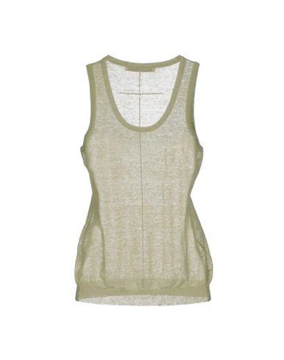 Shop Givenchy Tank Tops In Light Green