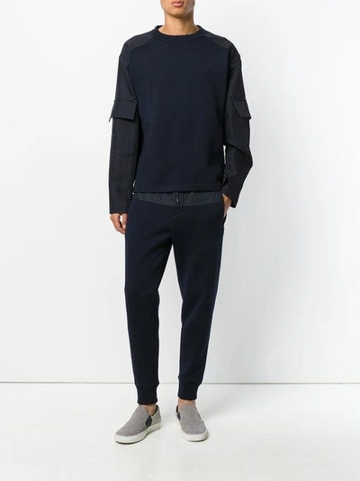 Shop Marni Panel Sweatpants - Blue