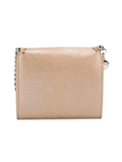 Shop Stella Mccartney Mini 'falabella' Flap Wallet - Neutrals