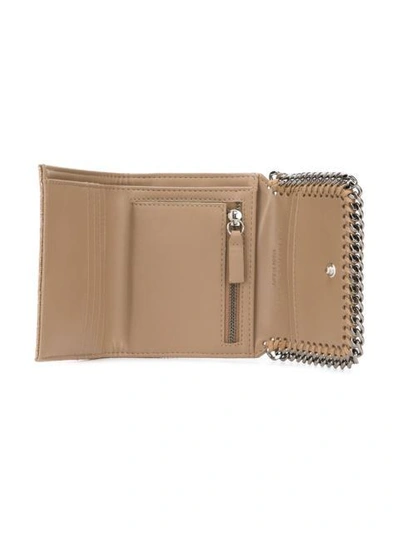 Shop Stella Mccartney Mini 'falabella' Flap Wallet - Neutrals