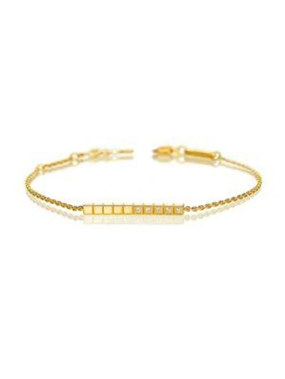 Shop Chopard Women's Ice Cube Diamond & 18k Yellow Gold Bracelet