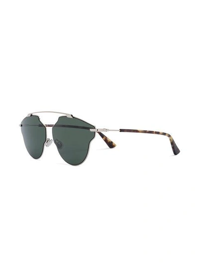 Shop Dior So Real Pop Green Sunglasses In Metallic