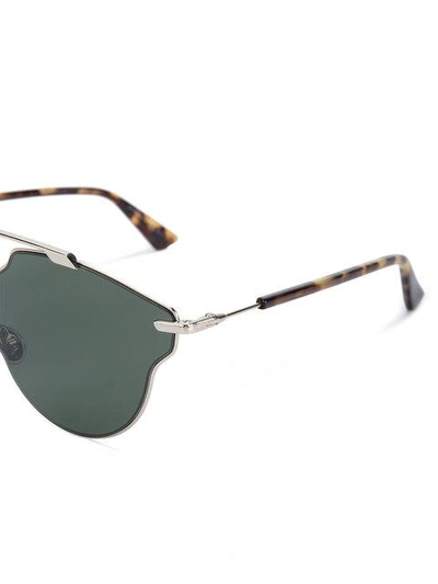 Shop Dior So Real Pop Green Sunglasses In Metallic