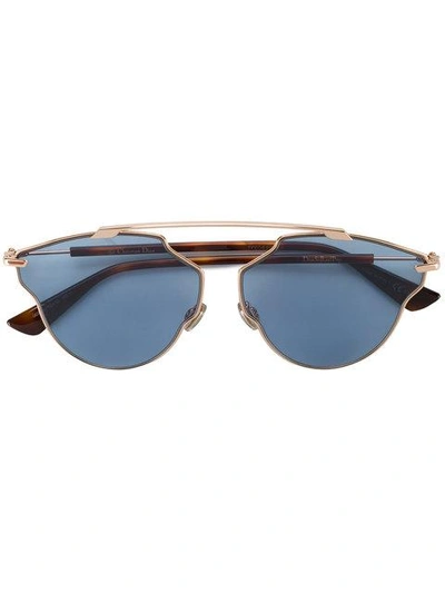 Shop Dior So Real Pop Sunglasses In Gold