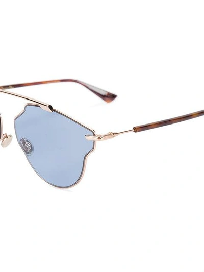 Shop Dior So Real Pop Sunglasses In Gold