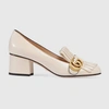Gucci Leather Mid-heel Pump In White