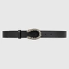 GUCCI LEATHER BELT WITH CRYSTAL DIONYSUS BUCKLE,432142AP0IN8176