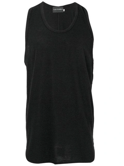 Shop Yuiki Shimoji Round Neck Tank Top In Black