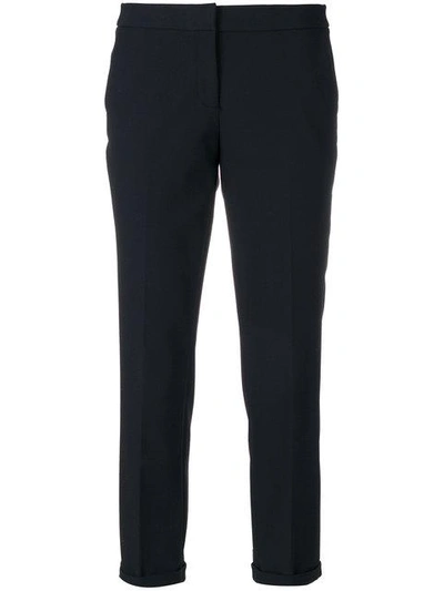 Shop Michael Michael Kors Slim-fit Cropped Trousers - Black