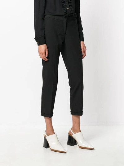 Shop Michael Michael Kors Slim-fit Cropped Trousers - Black