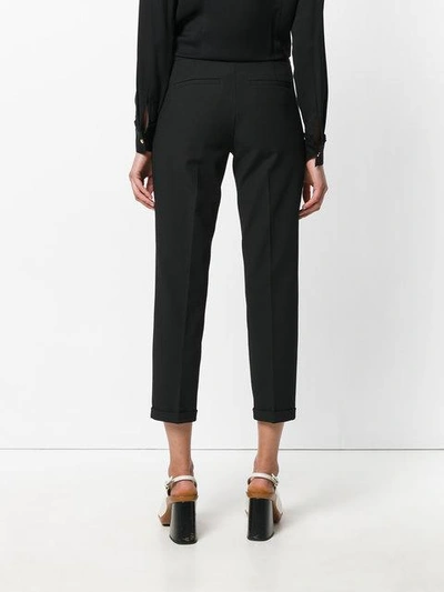 Shop Michael Michael Kors Slim-fit Cropped Trousers - Black