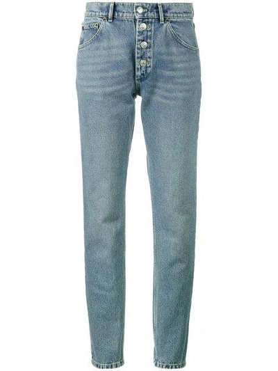 Shop Balenciaga Tube Jeans - Blue