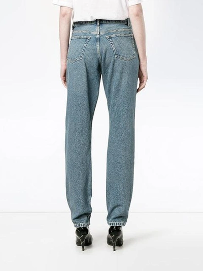 Shop Balenciaga Tube Jeans - Blue