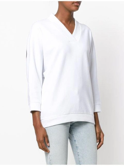 Shop Kenzo V-neck Sweater - White