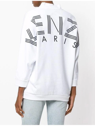 Shop Kenzo V-neck Sweater - White